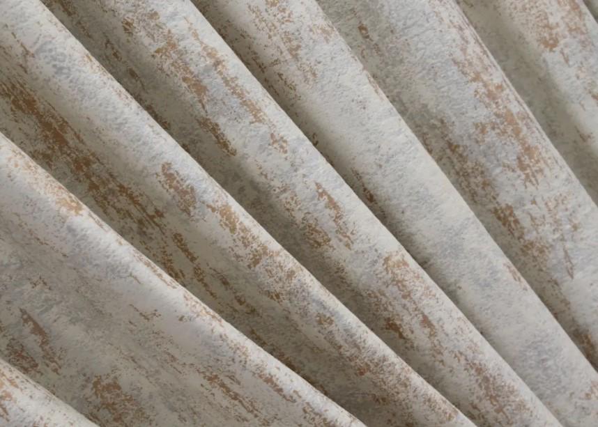 Ткань для штор Афина бархат Молочный/Терракотовый (1538ш)