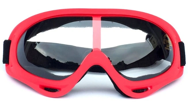 Маска лыжная UV400 Красная оправа/Прозрачное стекло (372323246)