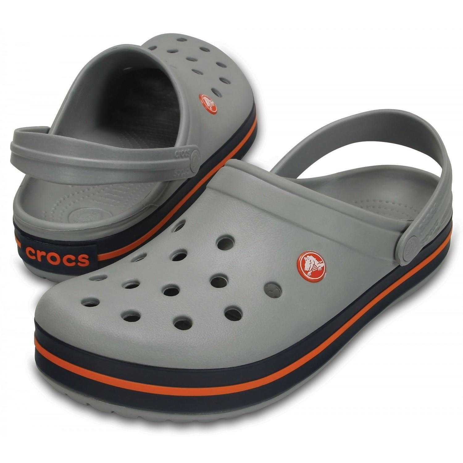 Сабо Crocs Crocband Clog M8W10 р. 40 26 см Light Grey/Navy (11016) - фото 2 Сабо Crocs Crocband Clog M8W10 р. 40 26 см Light Grey/Navy (11016) - фото 2