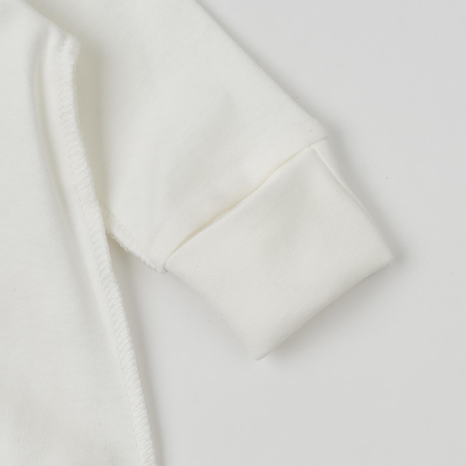 Боди с длинным рукавом на запах 56 см Молочный - фото 2 Боди с длинным рукавом на запах 56 см Молочный - фото 2