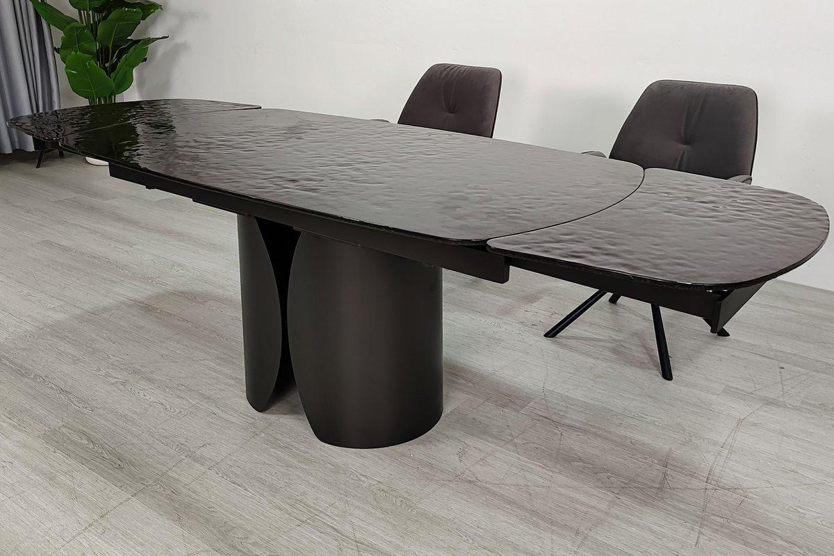 Обеденный стол раскладной Intarsio EDGAR 160-240х90 см Бронзовый/Коричневый (EDGAR160) - фото 7