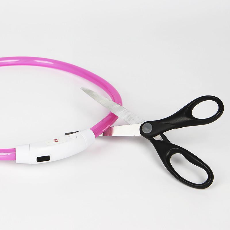 Нашийник світлодіодний Lesko L-18 USB S Pink - фото 3