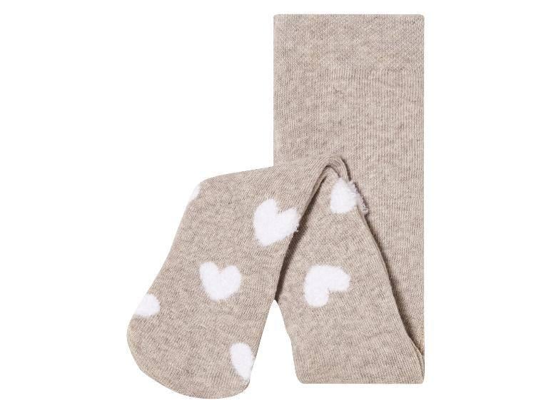 Набор детских колготок Lupilu махровые 2 шт. 50/56 см 0-2 месяцев Бежевый