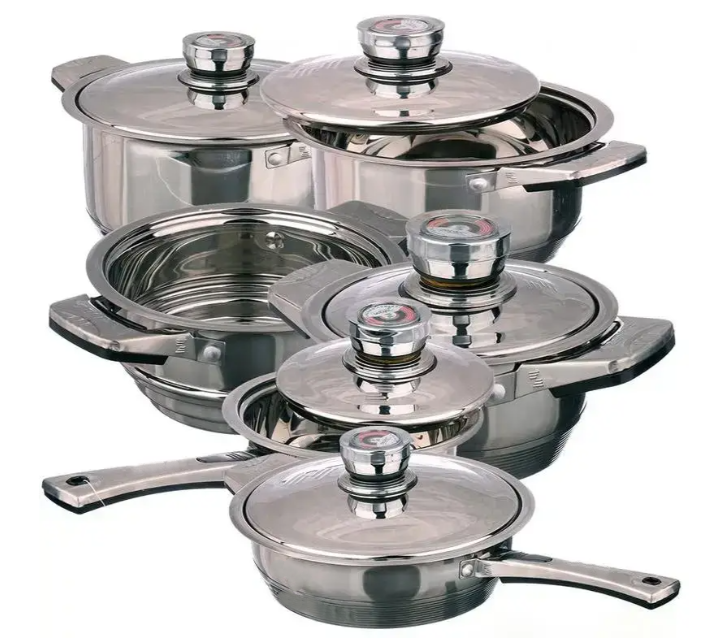 Набор кухонной посуды с тепловым дном и удобными краями из нержавеющей стали (SKGG)