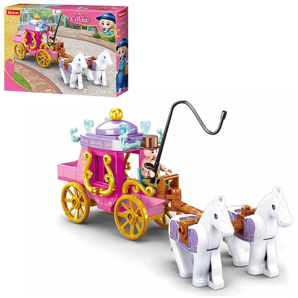 Конструктор дитячий Sluban Карета з кіньми фігурки персонажів 139 деталей (M38-B0872)