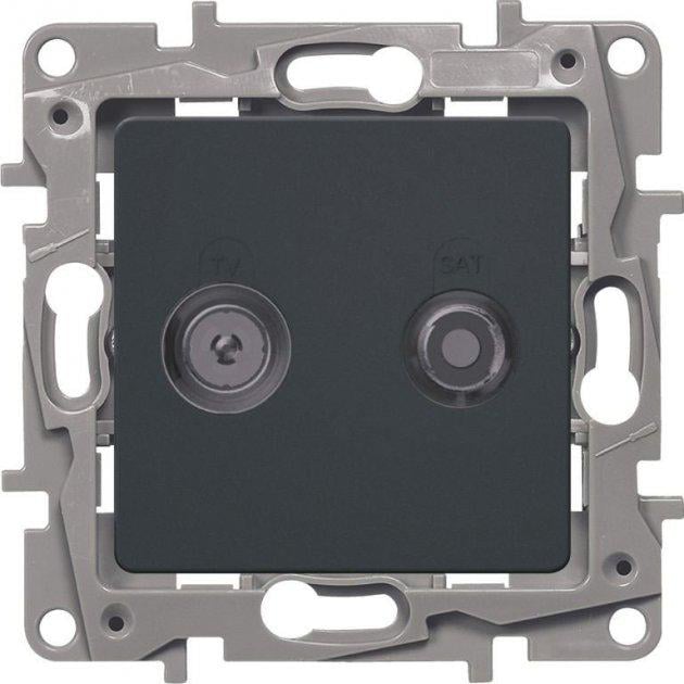 Розетка TV одиночная Legrand 672657 Etika пластиковая для врезного монтажа Антрацитовый