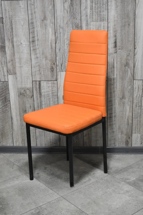 Кухонний cтілець Комфорт м'який 40х40х98 см Помаранчевий/Чорний (28374051)