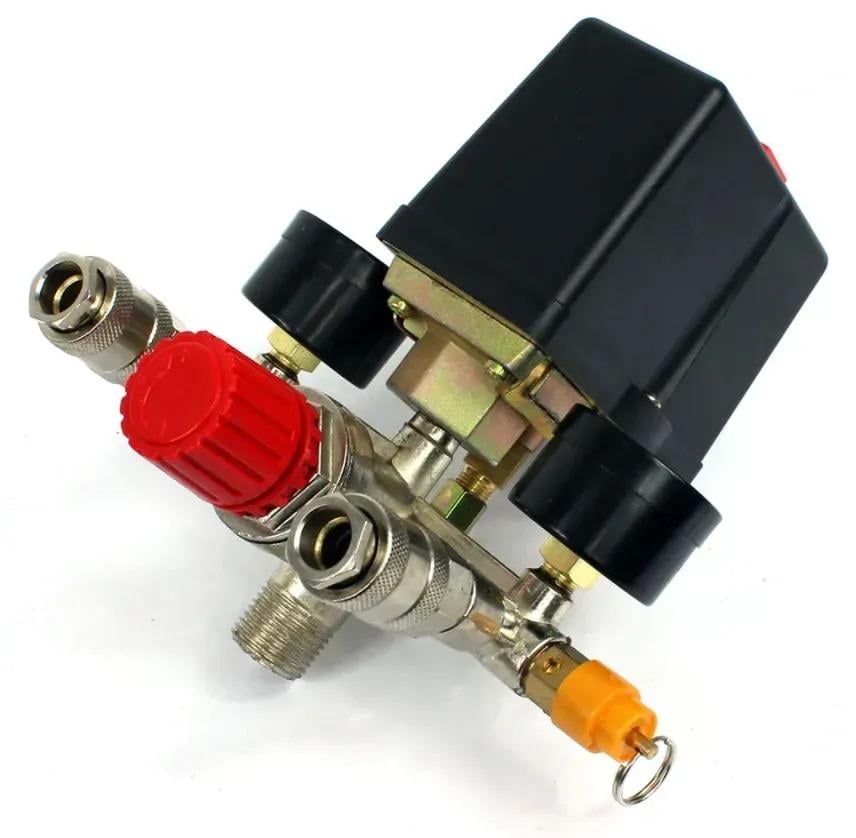 Прессостат 230/380 2 выхода/реле давления/редуктор/2 манометра/предохранительный клапан (29678982) - фото 6