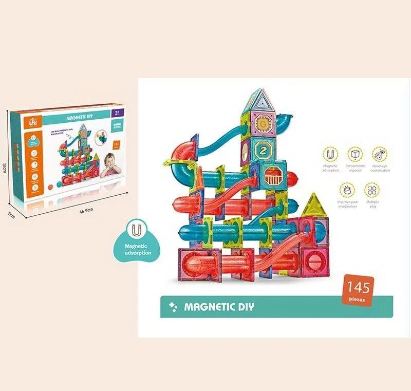 Конструктор магнітний 145 деталей/лабіринт/кульки/наліпки Multicolor (160355) - фото 2