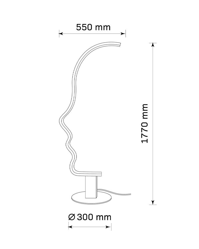 Торшер Polux 330154 Stranger LED 1x25W 4000K 3000Lm IP20 Черный (26394495) - фото 3 Торшер Polux 330154 Stranger LED 1x25W 4000K 3000Lm IP20 Черный (26394495) - фото 3