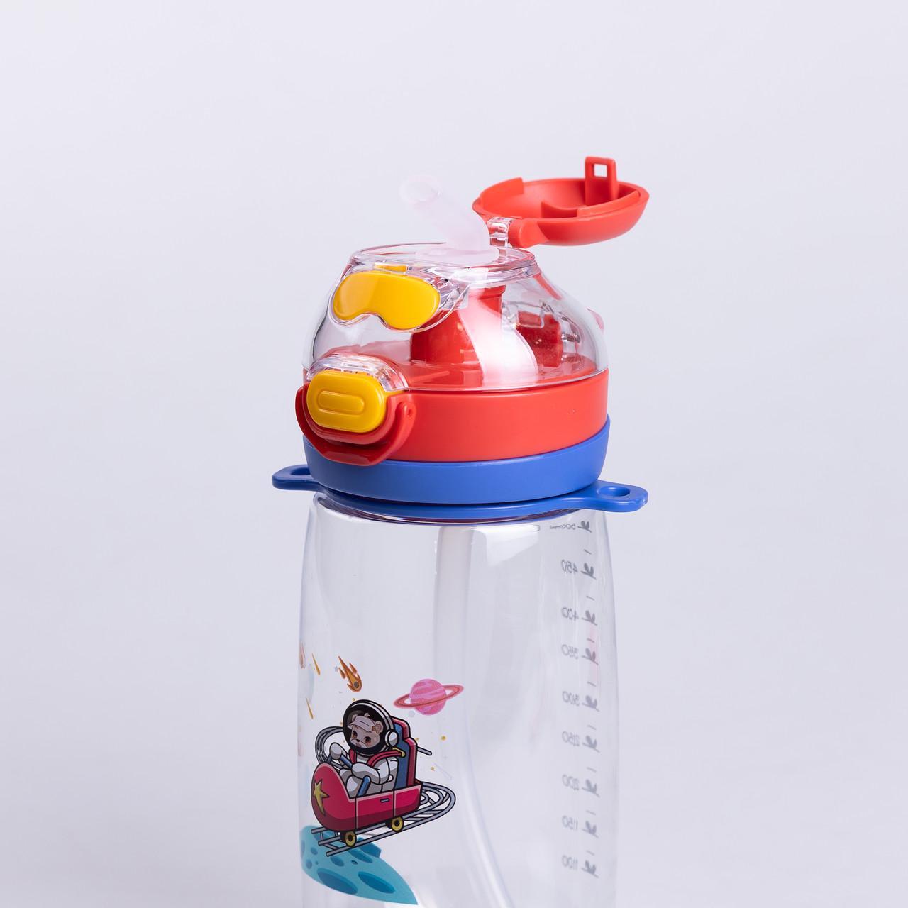 Пляшка для води дитяча з ремінцем 550 мл Червоний (HP-14-45R) - фото 4