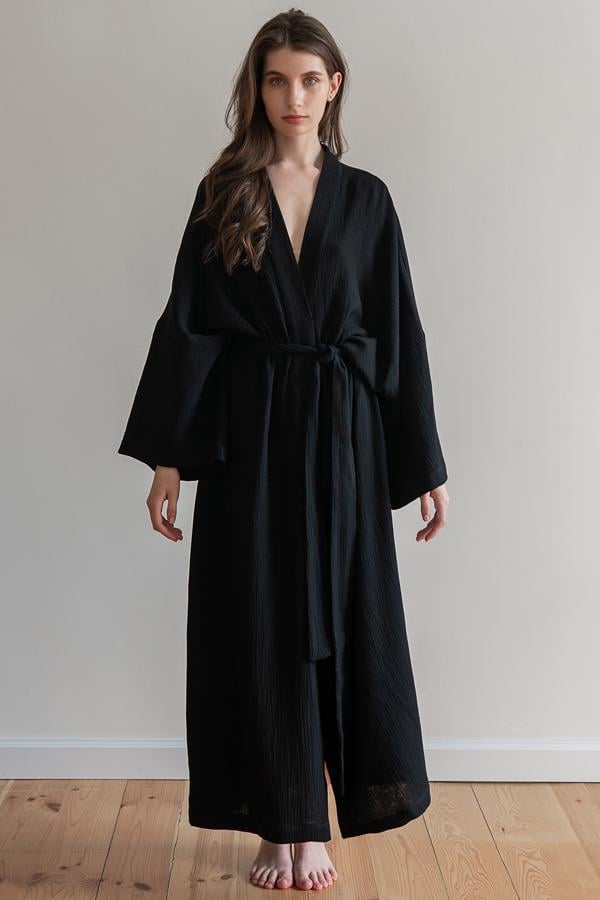 Халат мусліновий FORLY Darkness ONE (ML0035-16-04) - фото 1 Халат мусліновий FORLY Darkness ONE (ML0035-16-04) - фото 1