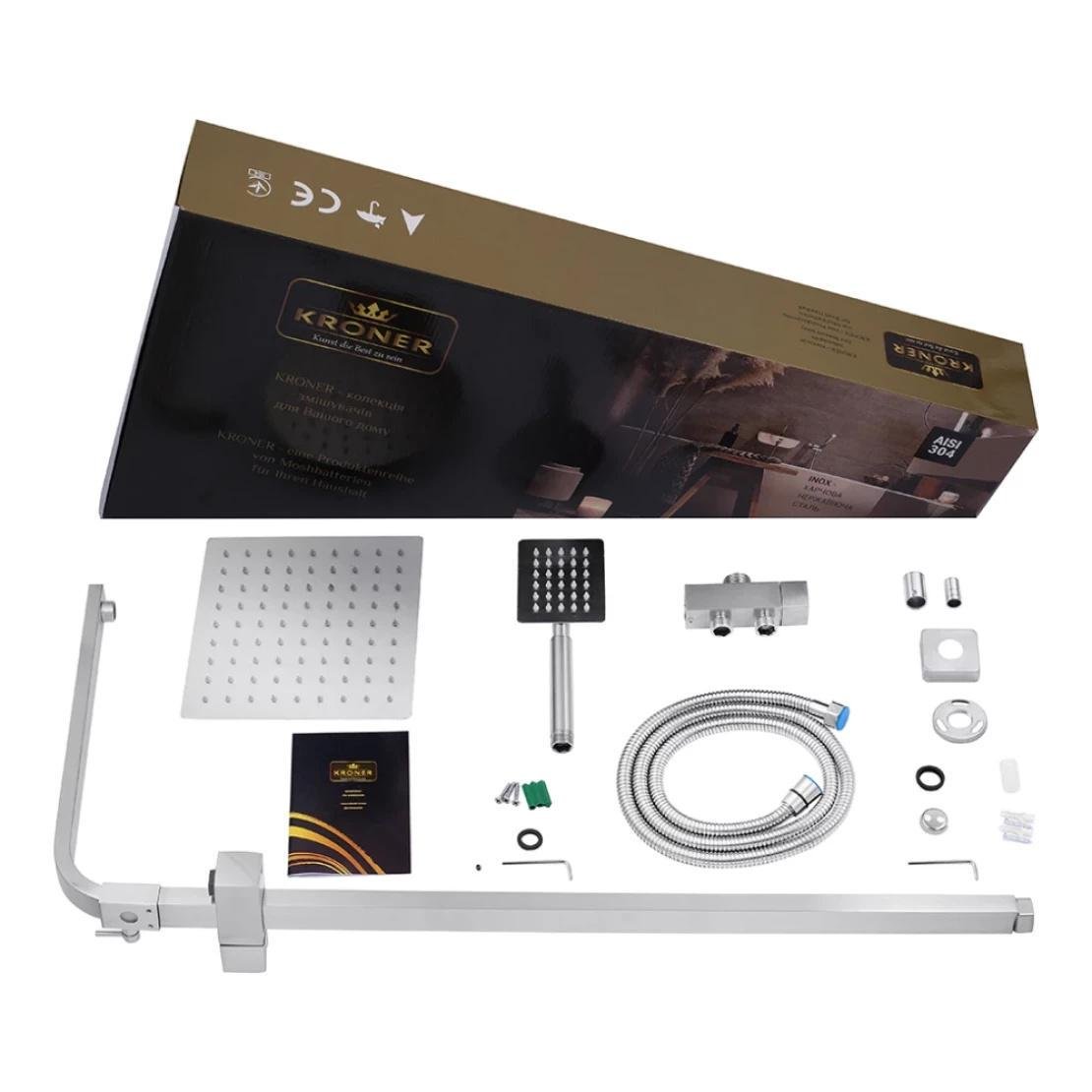 Душевая система Kroner KRP Edelstahl Kubus ESG231 Flex нержавеющая сталь (SVR-CV029977) - фото 11 Душевая система Kroner KRP Edelstahl Kubus ESG231 Flex нержавеющая сталь (SVR-CV029977) - фото 11