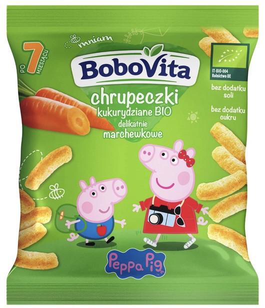 Кукурузные палочки BoboVita Bio с легким морковным вкусом 20 г