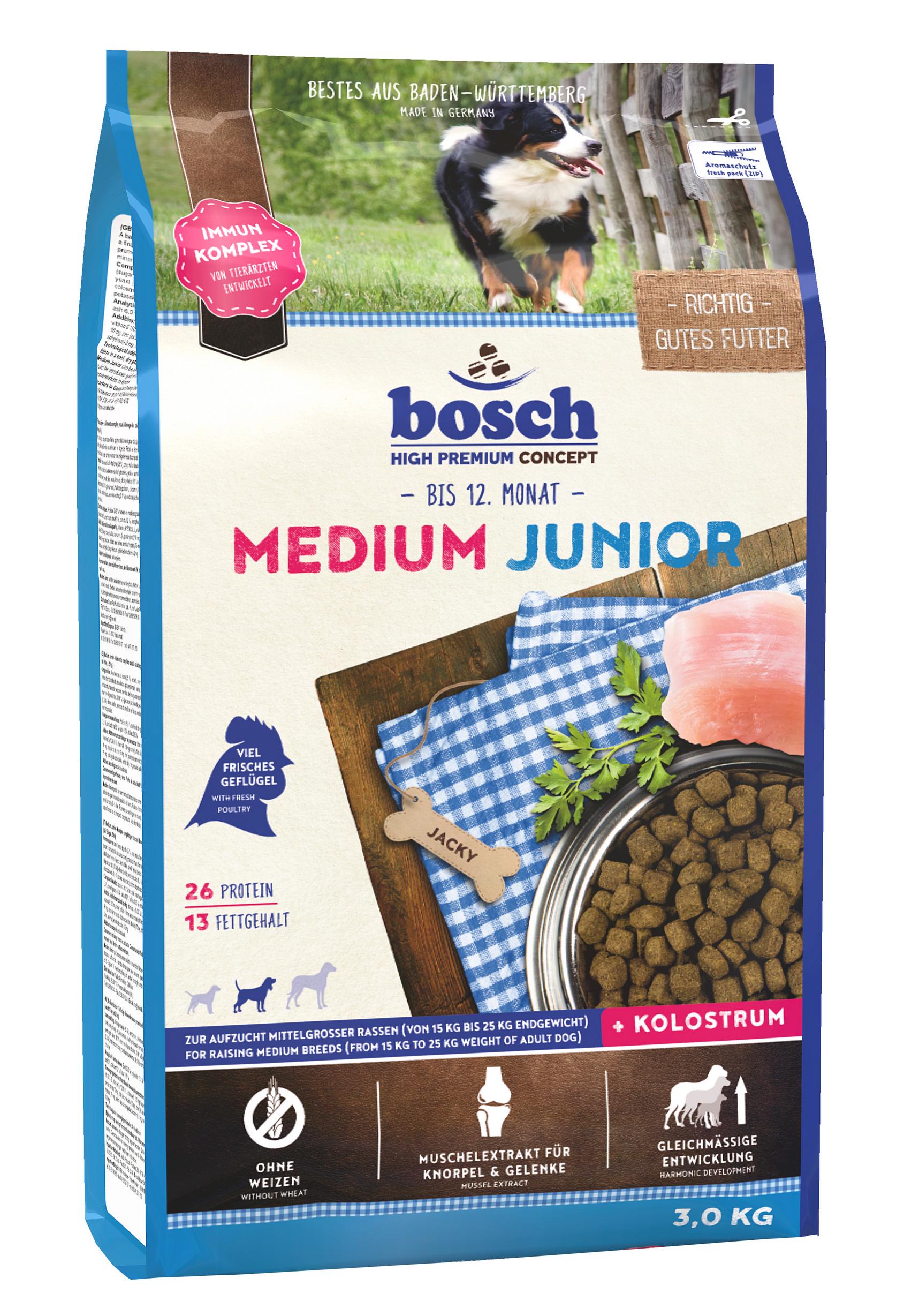 Сухой корм для собак Bosch Medium Junior 3 кг