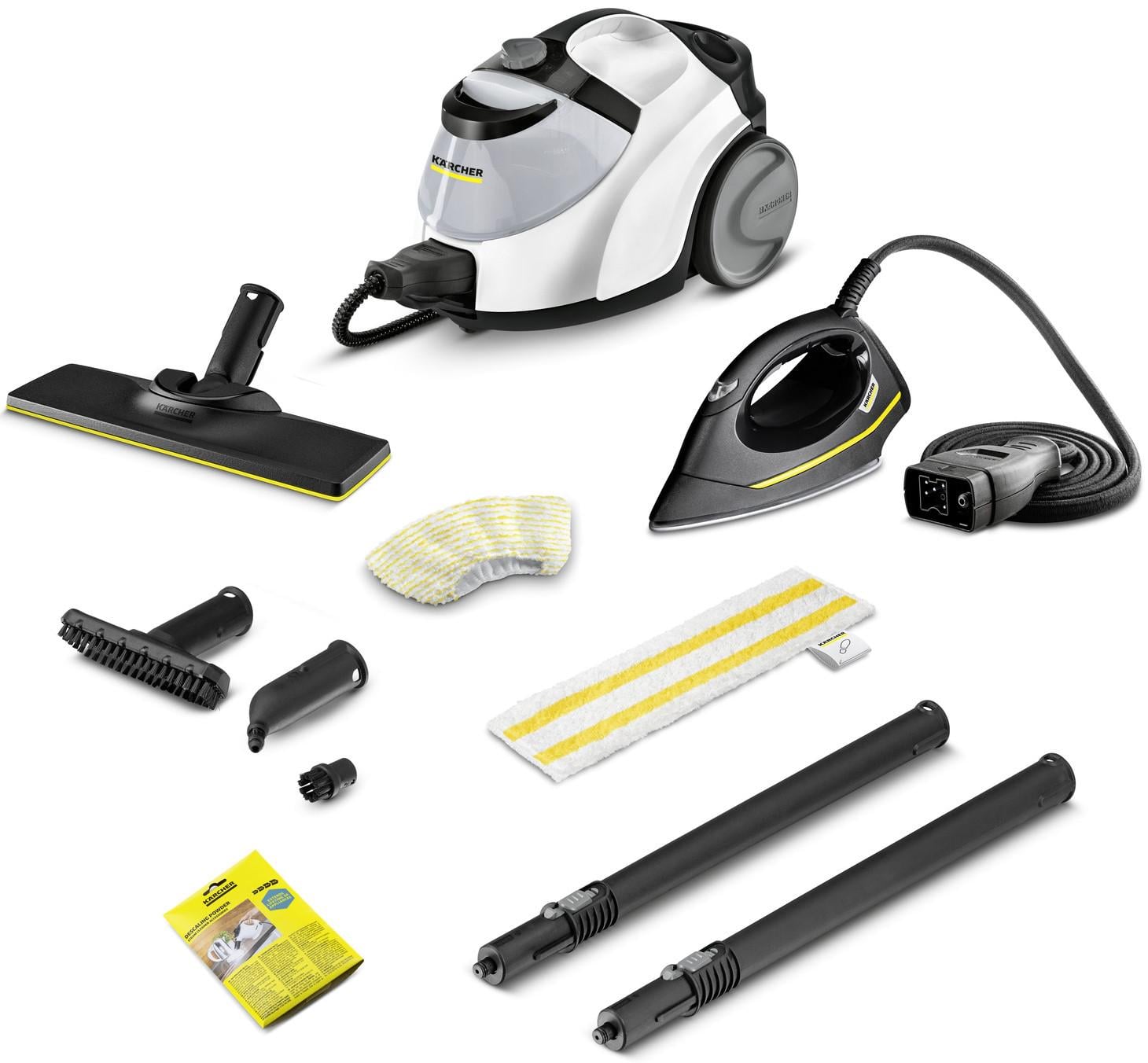 Пароочиститель Karcher SC 5 EasyFix Iron, 2250Вт, 1500мл, 4.2Бар, утюг,швабра, белый