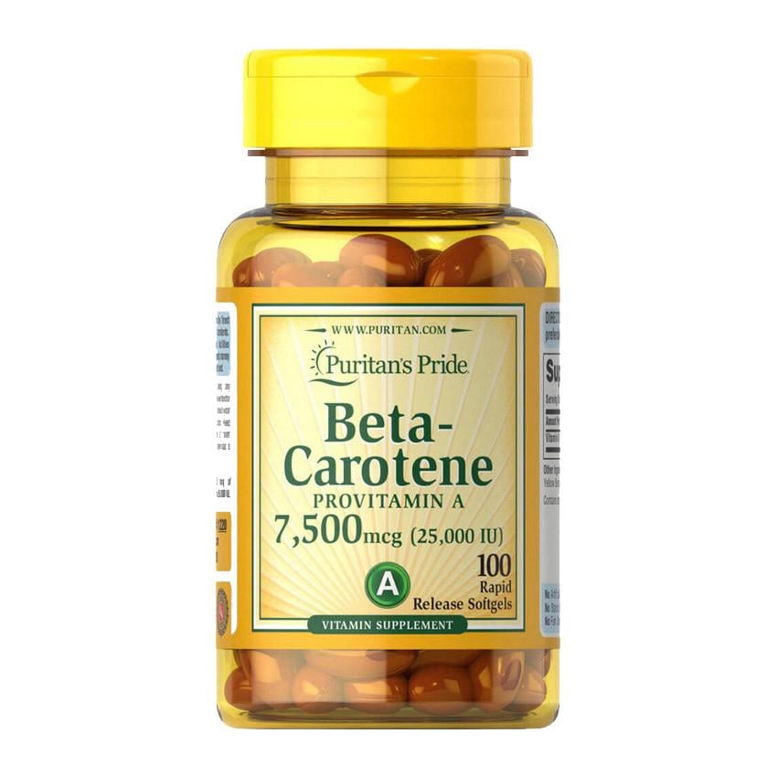 Витамин А Puritan's Pride Beta-Carotene 7500 мкг 100 капс. (09281-01)