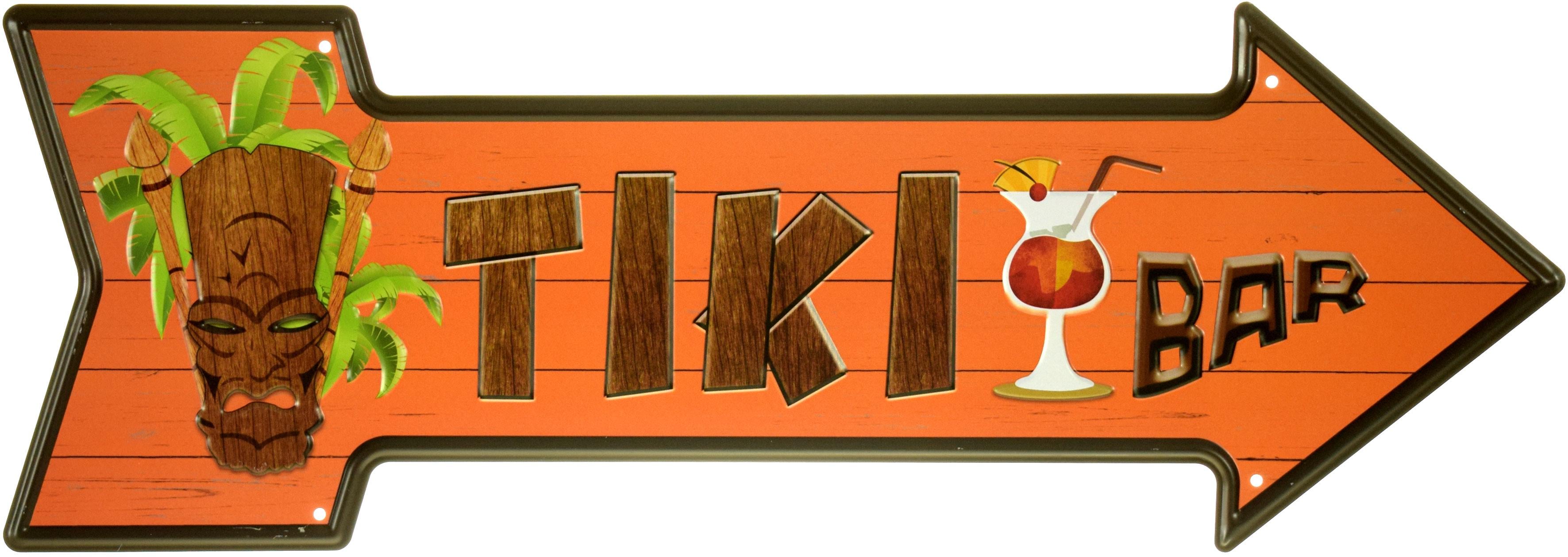 Табличка металева "Tiki Bar" 16x45 см (ms-104173) Табличка металева "Tiki Bar" 16x45 см (ms-104173)