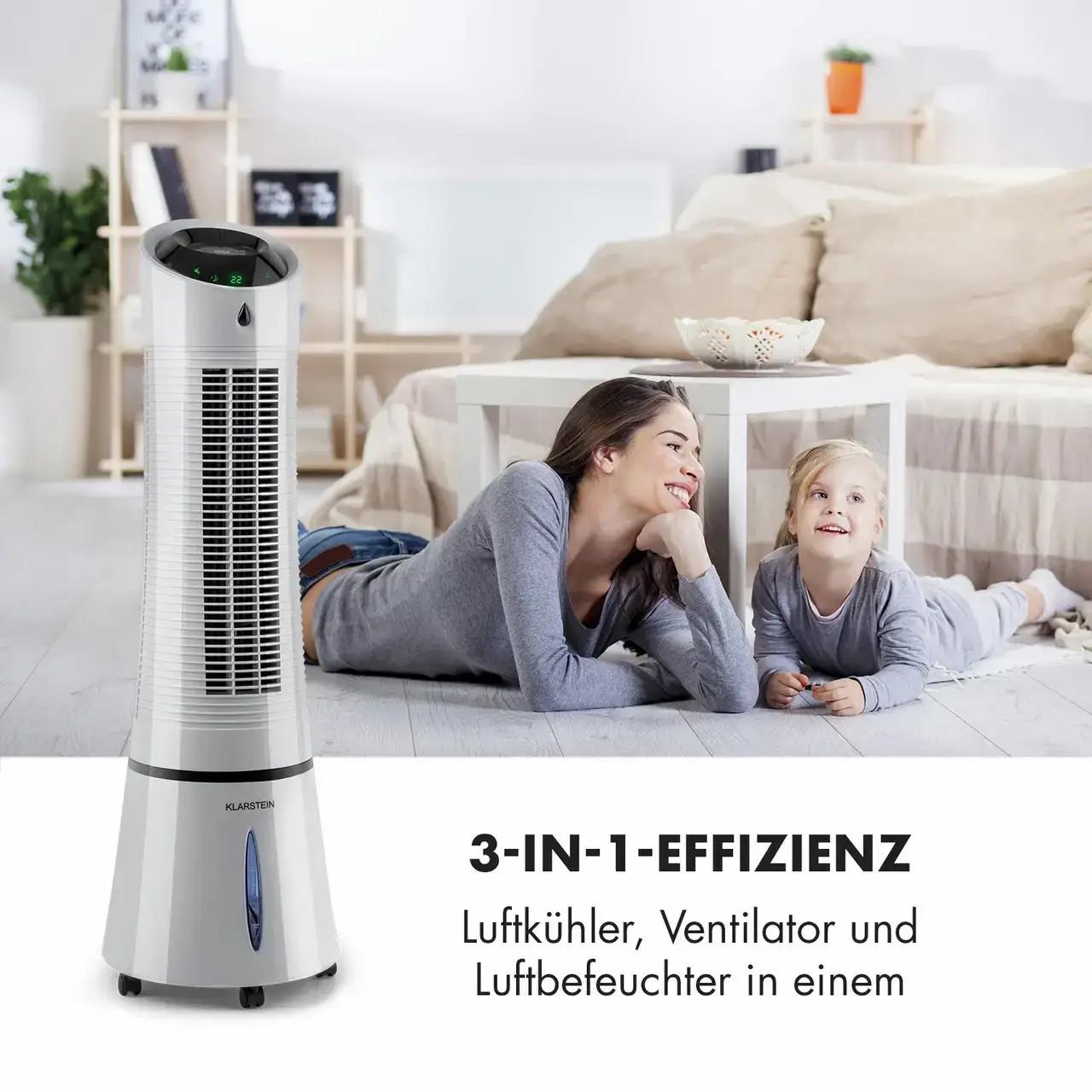 Вентилятор-охолоджувач повітря KLARSTEIN Skyscraper Ice 4в1 210 м3/год 30 Вт (10034651) - фото 4