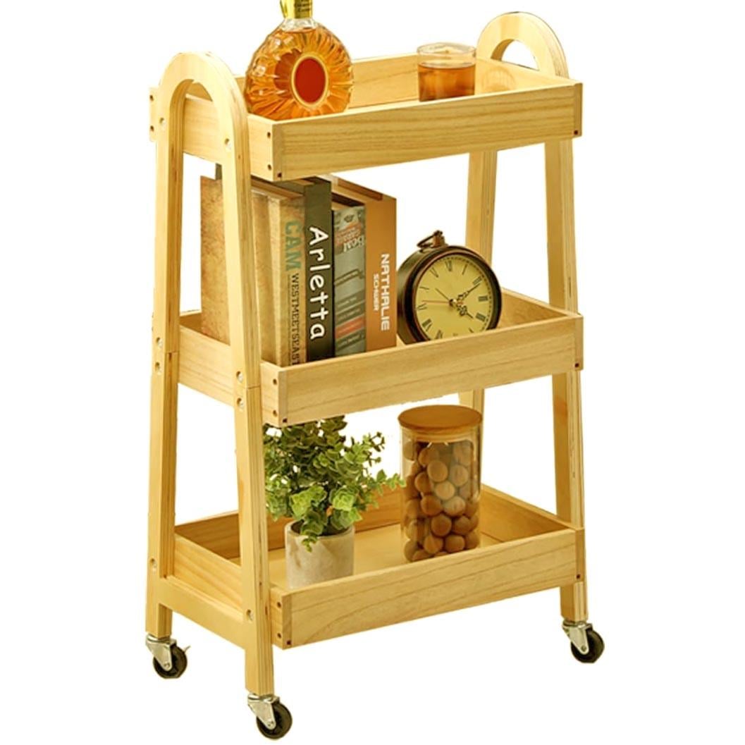 Этажерка для ванной из дерева на колесиках Талинар Карри (АБТ-010003)