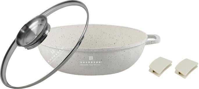 Сотейник Edenberg 4,1 л с мраморным антипригарным покрытием и крышкой (EB-3969)