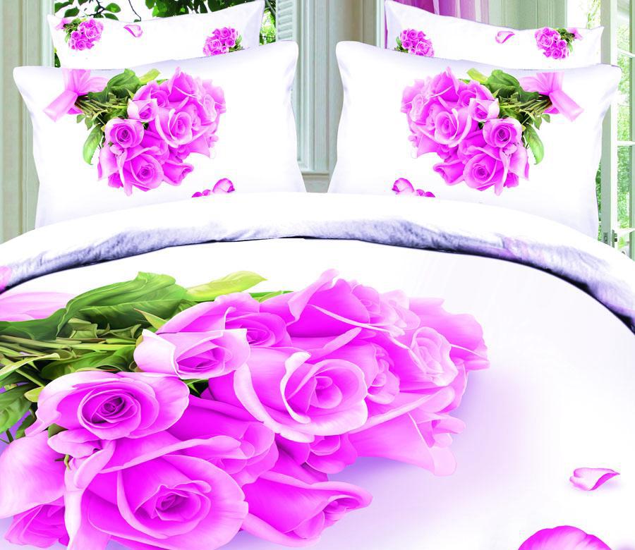 Комплект постельного белья Love You полуторный 3D Нежность STP758