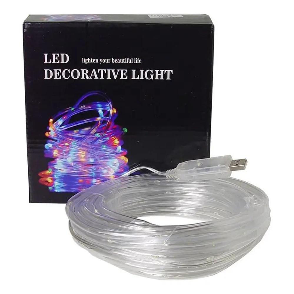 Гирлянда Роса в силиконовой трубке 100 LED от USB и сети 220V 8 режимов IP65 10 м Мультиколор Гирлянда Роса в силиконовой трубке 100 LED от USB и сети 220V 8 режимов IP65 10 м Мультиколор