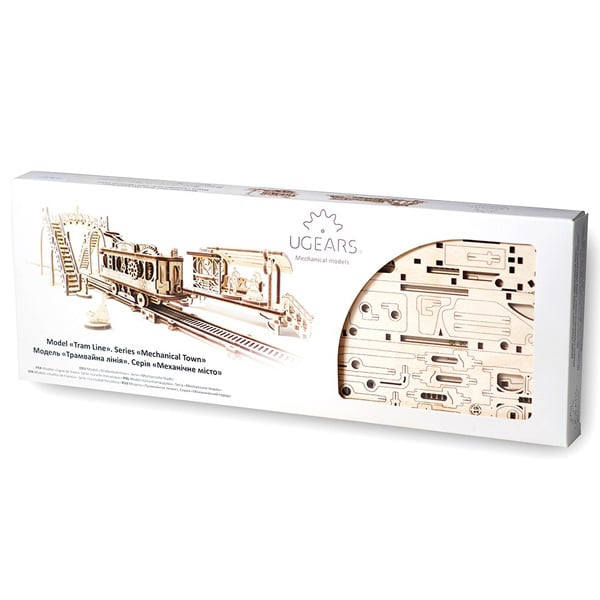 3D пазл механічний UGEARS «Трамвайна лінія»