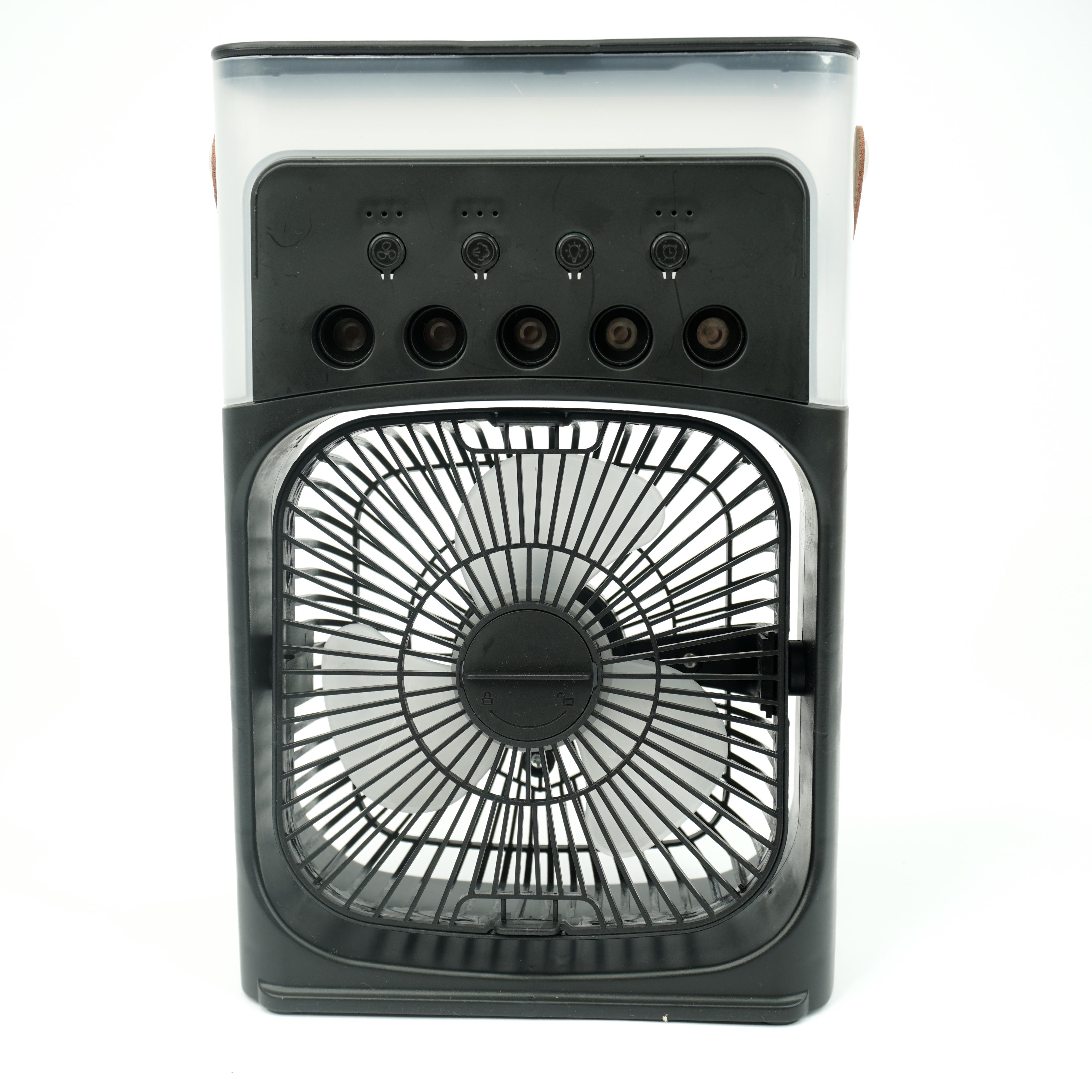 Вентилятор-зволожувач Air Cooler Fan 4в1 настільний USB з підсвічуванням та формою для льоду (021863)