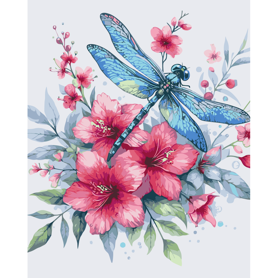 Картина по номерам ART CRAFT Стрекоза в цветах 40x50 см (11693-AC)