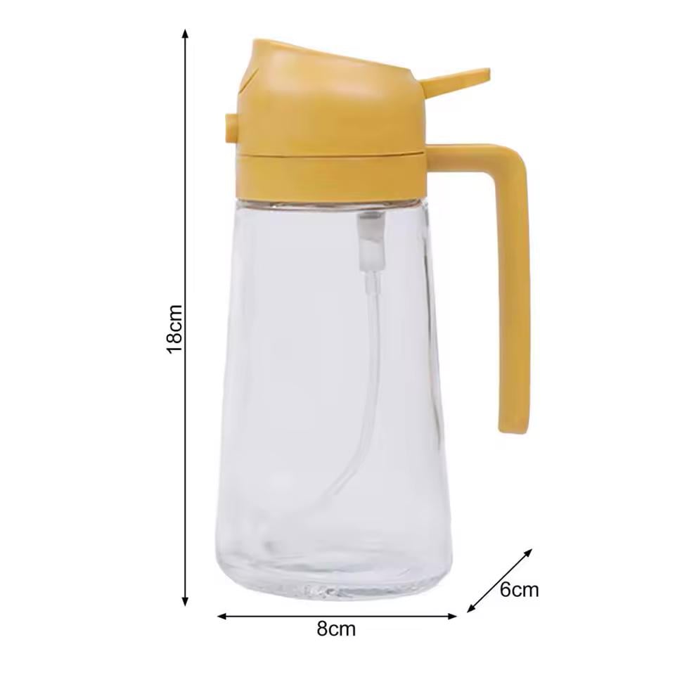 Бутылка с распылителем для масла и дозатором Желтый (23705422) - фото 10 Бутылка с распылителем для масла и дозатором Желтый (23705422) - фото 10