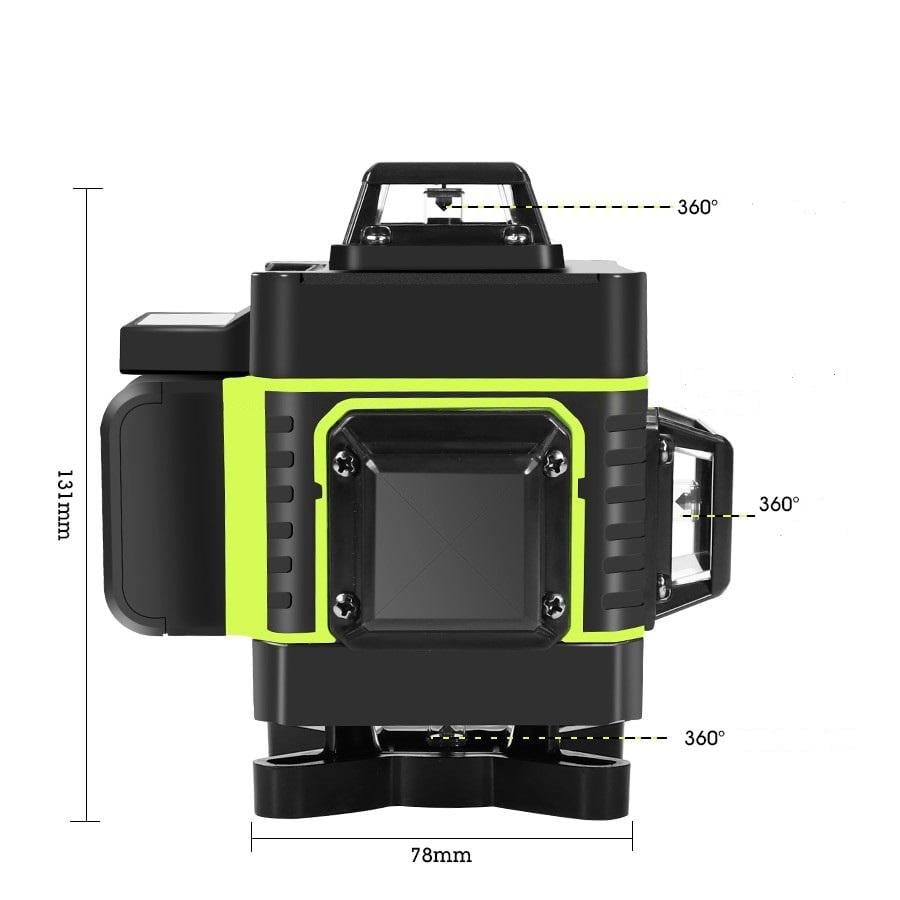 Лазерний рівень-нівелір HiLDA 4D-16 16 променів з індикатором заряду Зелений - фото 3 Лазерний рівень-нівелір HiLDA 4D-16 16 променів з індикатором заряду Зелений - фото 3