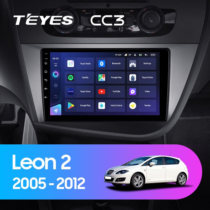 Автомагнітола штатна Teyes для Seat Leon 2 2005-2012 Android CC3 6+128G Wi-Fi/4G (1488019245) - фото 3