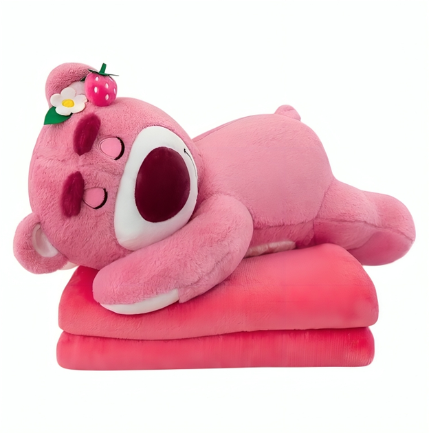 Мягкая игрушка Медведь с пледом 2в1 Розовый (30101176) Мягкая игрушка Медведь с пледом 2в1 Розовый (30101176)