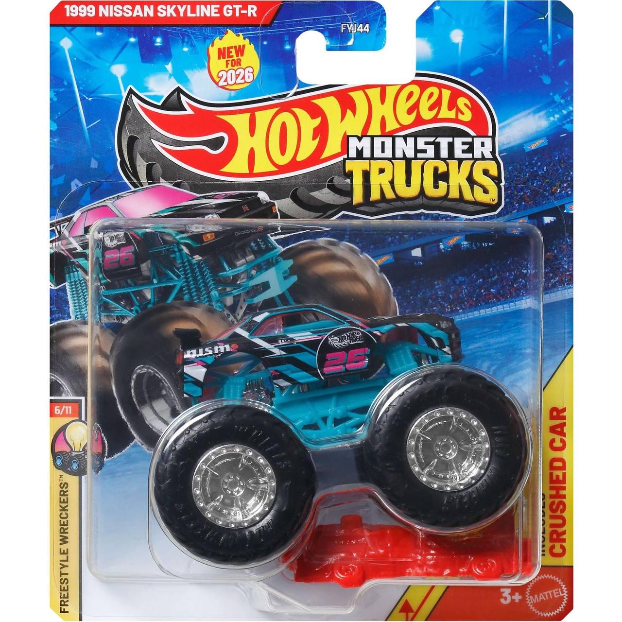 Машинка-внедорожник Hot Wheels Monster truck Nissan Skyline 2026