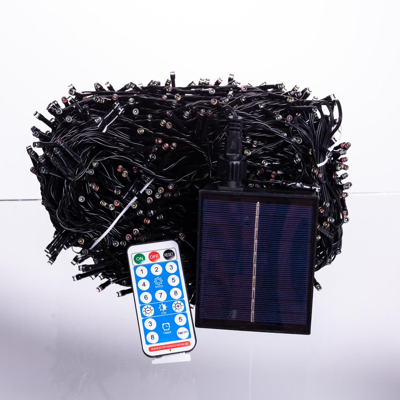 Гірлянда Нитка вулична 1000 LED 100 м на сонячній батареї Чорний/Різнокольоровий (SB1000L100MBML) - фото 4 Гірлянда Нитка вулична 1000 LED 100 м на сонячній батареї Чорний/Різнокольоровий (SB1000L100MBML) - фото 4