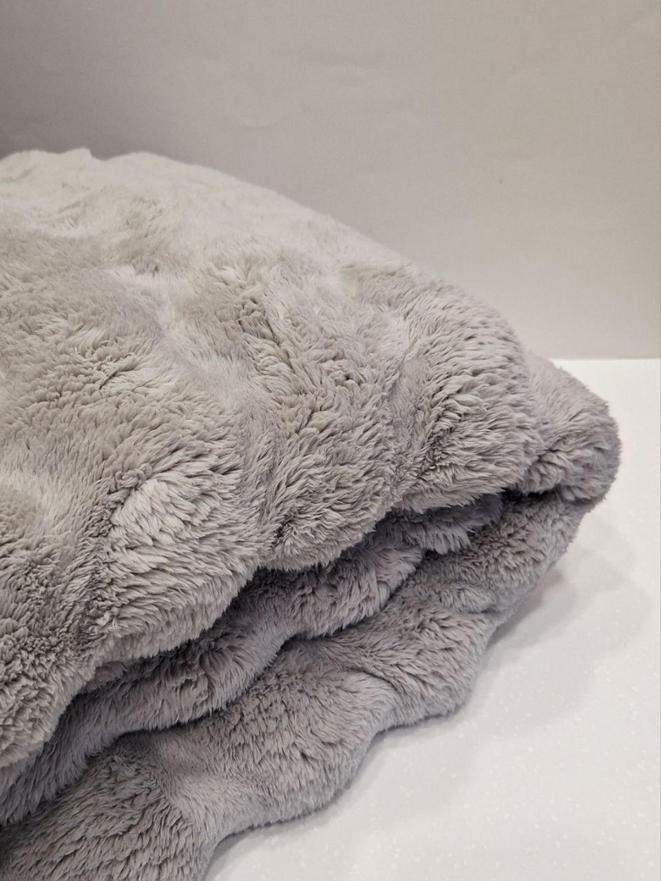 Плед-покрывало флисовый Colorful Home Шторм 200х220 см Светло-серый (1433) - фото 2