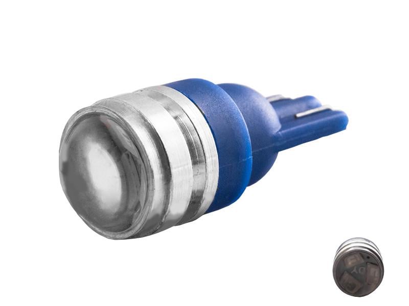 Автолампа світлодіодна з лінзою T10 W5W 12 В SMD2835-3led Синій (1652) Автолампа світлодіодна з лінзою T10 W5W 12 В SMD2835-3led Синій (1652)