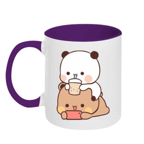 Чашка керамічна двоколірна Сhilling Bubu and Dudu 320 мл Білий із фіолетовим (15760551-41-193866) - фото 1 Чашка керамічна двоколірна Сhilling Bubu and Dudu 320 мл Білий із фіолетовим (15760551-41-193866) - фото 1