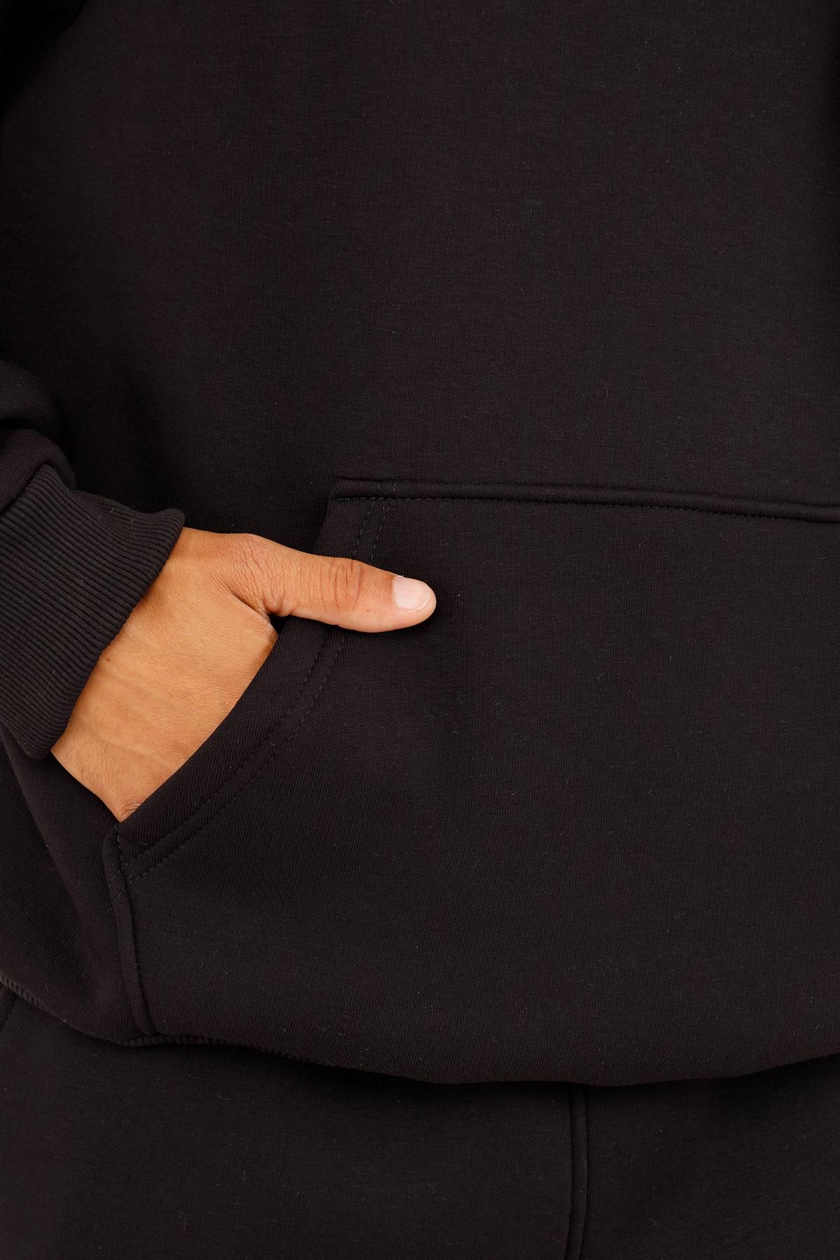 Худи мужское ЦБ-00254616 р. 52 Черный (SKT001004933) - фото 2