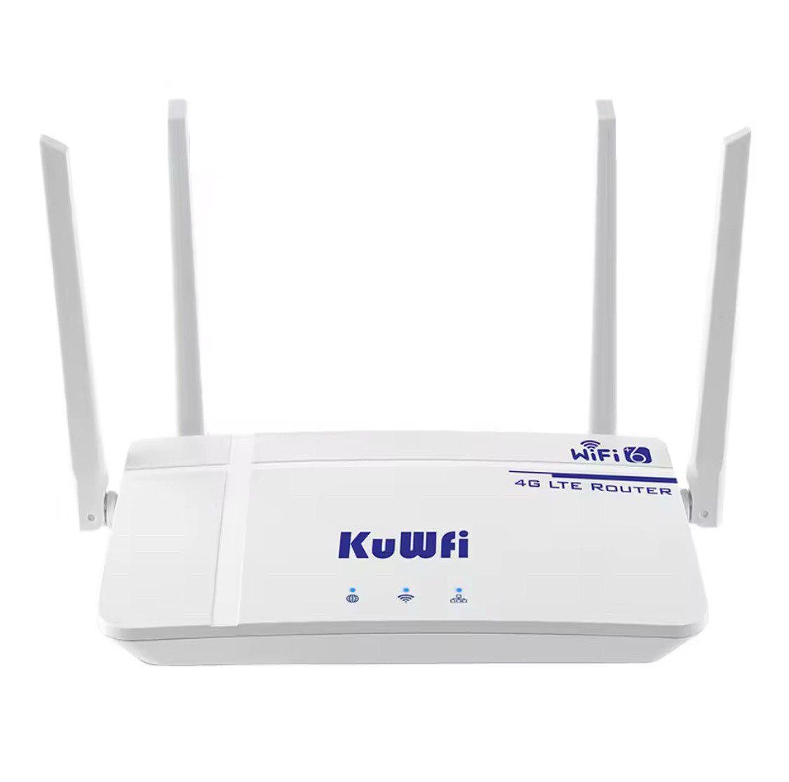Маршрутизатор KuWfi CAT4 4G LTE SIM WAN/LAN Wireless Router WIFI6 Маршрутизатор KuWfi CAT4 4G LTE SIM WAN/LAN Wireless Router WIFI6