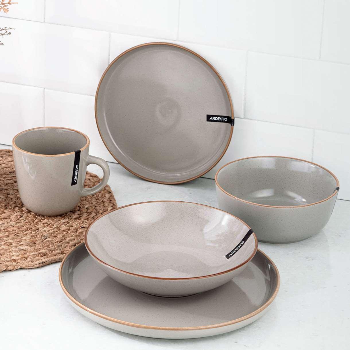 Сервиз столовый Ardesto Apulia AR0026AG 26 пр. Бежевый (8-6-5092978)