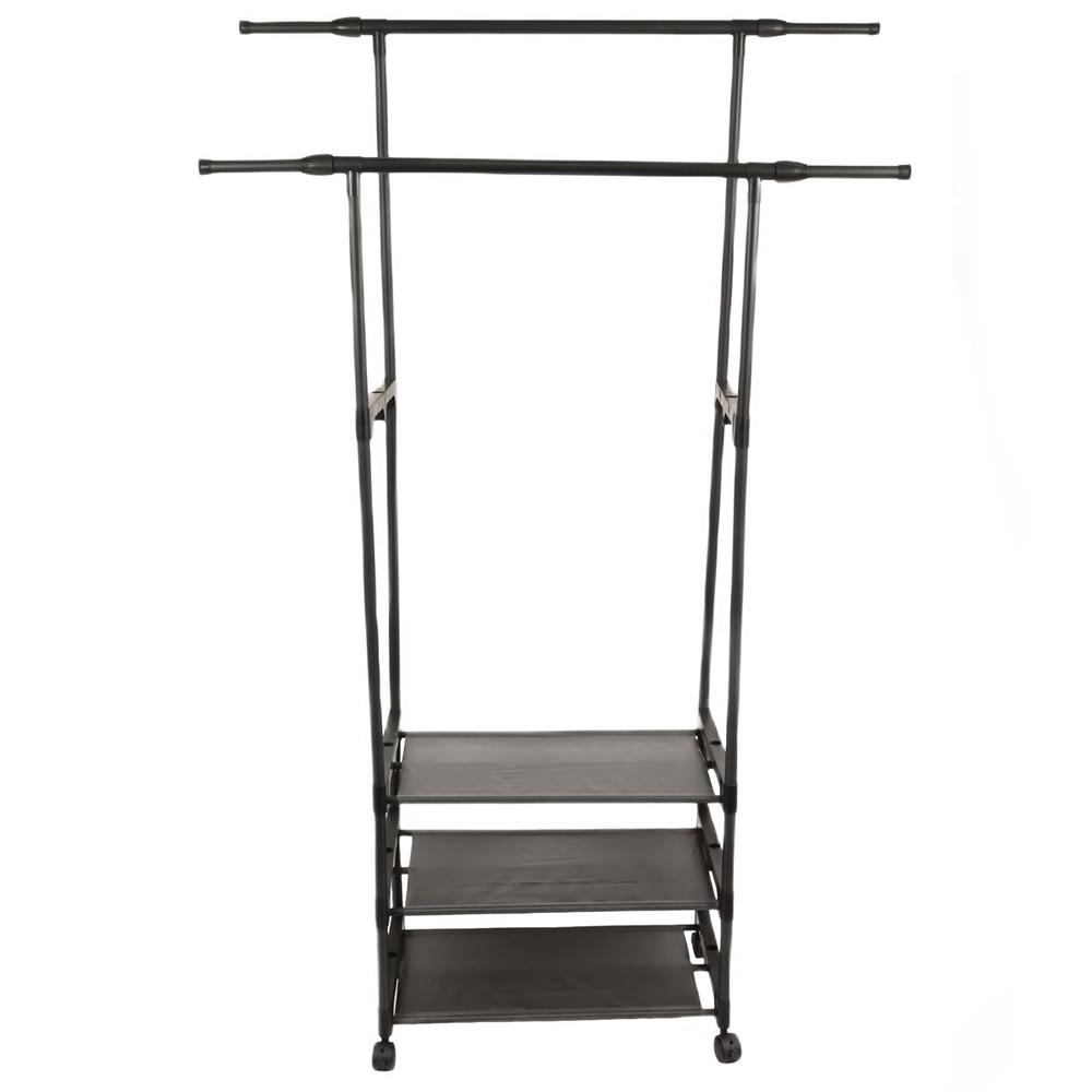 Стойка для одежды и обуви Clothes Rack Double CR-10 Черный (SS-14) - фото 4