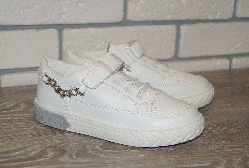 Кроссовки демисезонные Канарейка с цепочкой р. 34 21,5 см Белый (30767-34)