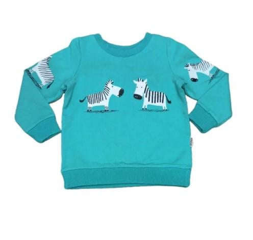 Кофта на мальчика Робинзон Тим Зебры 86 см Бирюзовый (КФ 591)