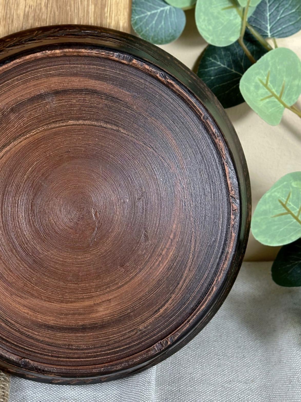 Миска під бануш різьблена глиняна Гражда Колосок 1,1 л (13002-16) - фото 5