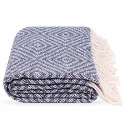 Плед ромб 140х200 см Темно-синий - фото 1 Плед ромб 140х200 см Темно-синий - фото 1