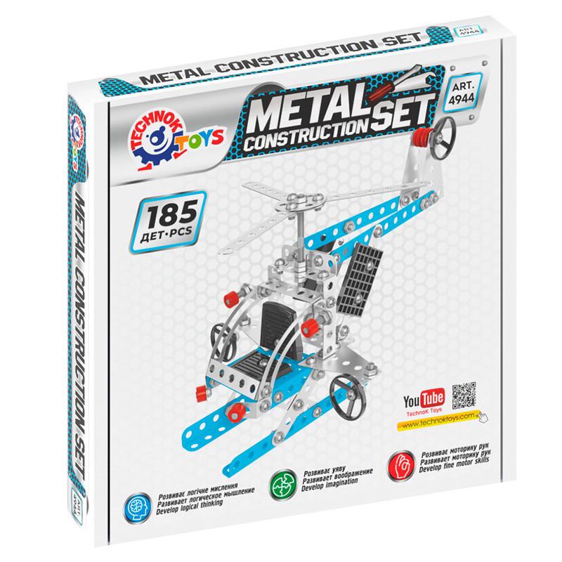 Конструктор детский металлический ТехноК 4944TXK Вертолет 185 деталей (24834)