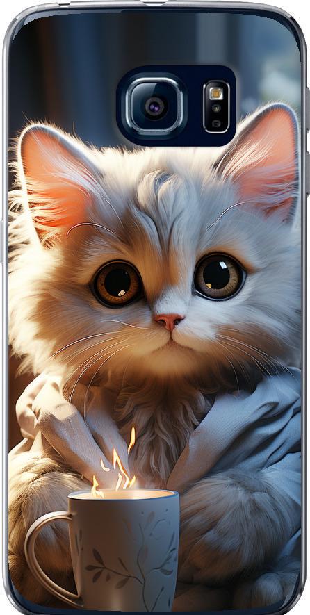 Чехол на Samsung Galaxy S6 Edge G925F White cat (5646t-83-42517) Чехол на Samsung Galaxy S6 Edge G925F White cat (5646t-83-42517)