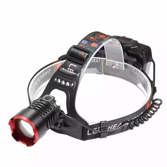 Ліхтар налобний W689A TG USB Type C оптичний зум Чорний